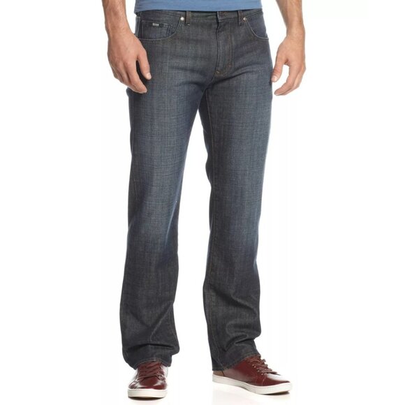 NWT BOSS Hugo Boss Black Label Kansas Regular Fit Jeans Size 42x34 - Picture 1 of 11